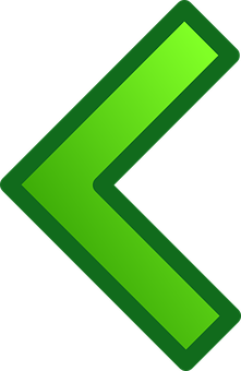 Green Diagonal Arrow Icon PNG Image