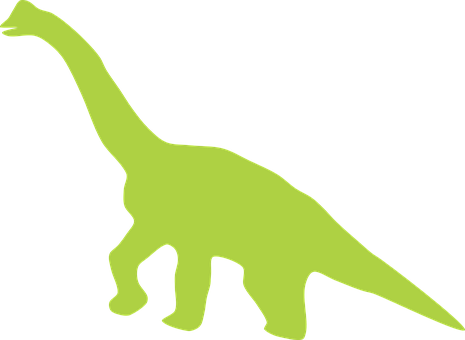 Green Dinosaur Silhouette PNG Image