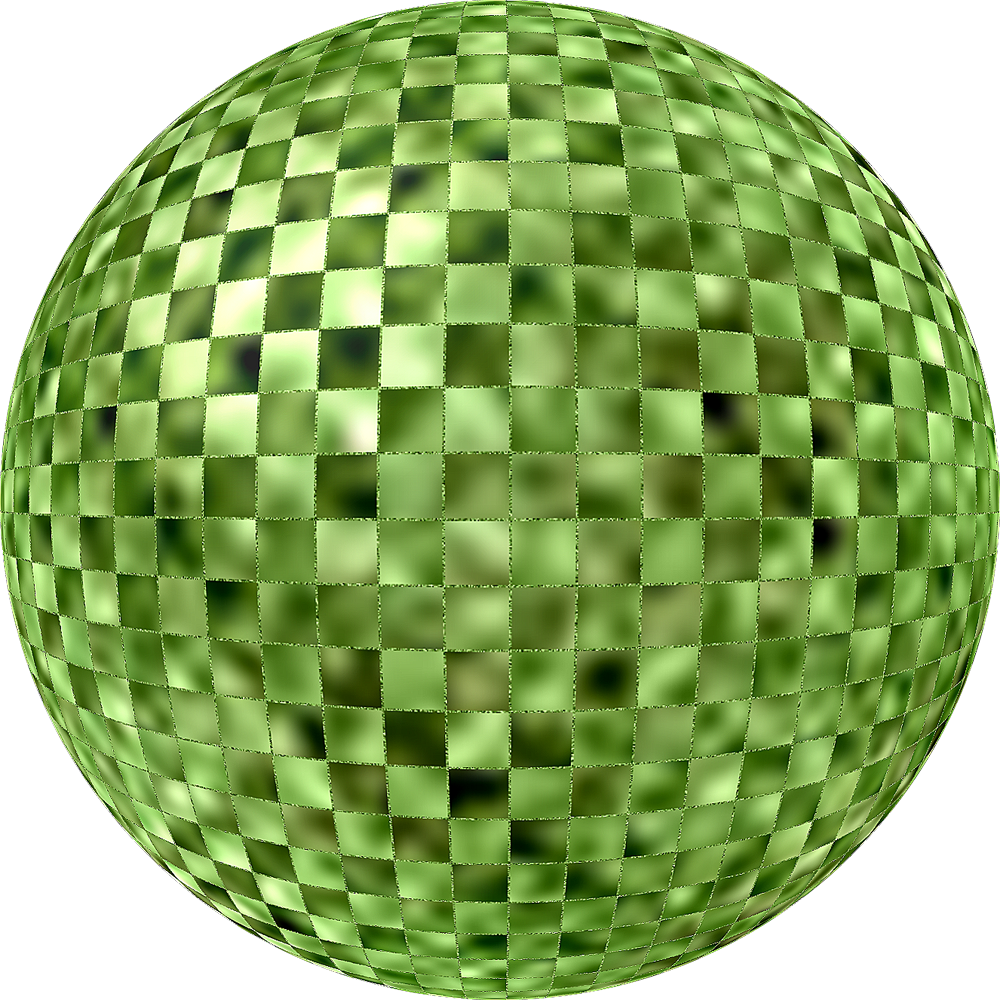 Green Disco Ball Texture PNG Image