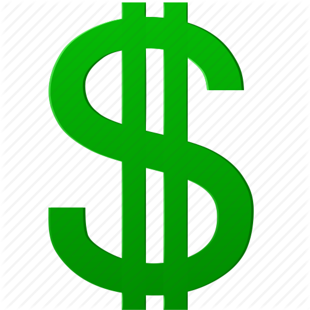 Green Dollar Sign Icon PNG Image