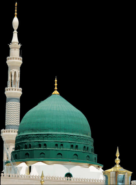 Green Dome Masjid Nabawi PNG Image