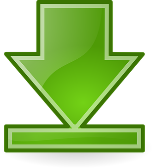 Green Download Icon PNG Image