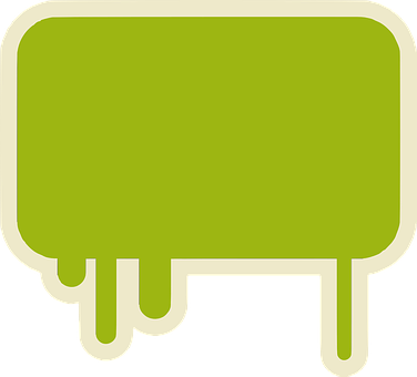 Green Dripping Speech Bubble Icon PNG Image