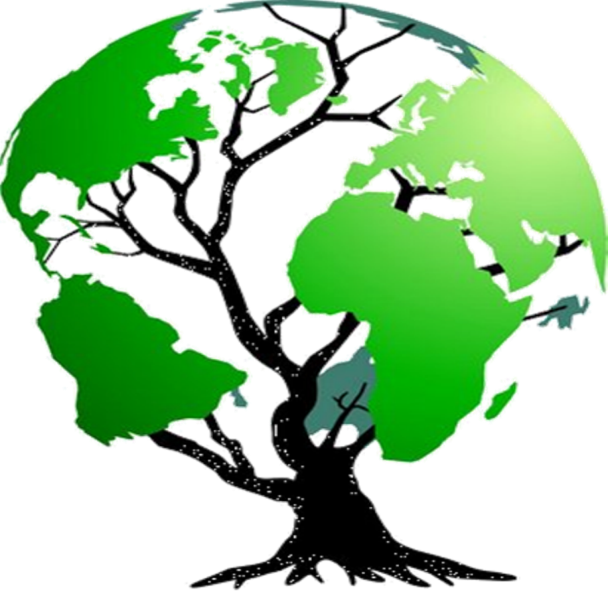 Green Earth Tree Graphic PNG Image