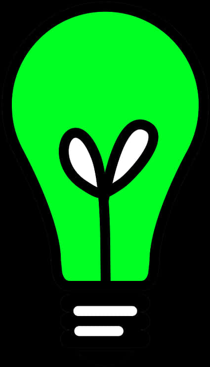 Green Eco Light Bulb Concept PNG Image