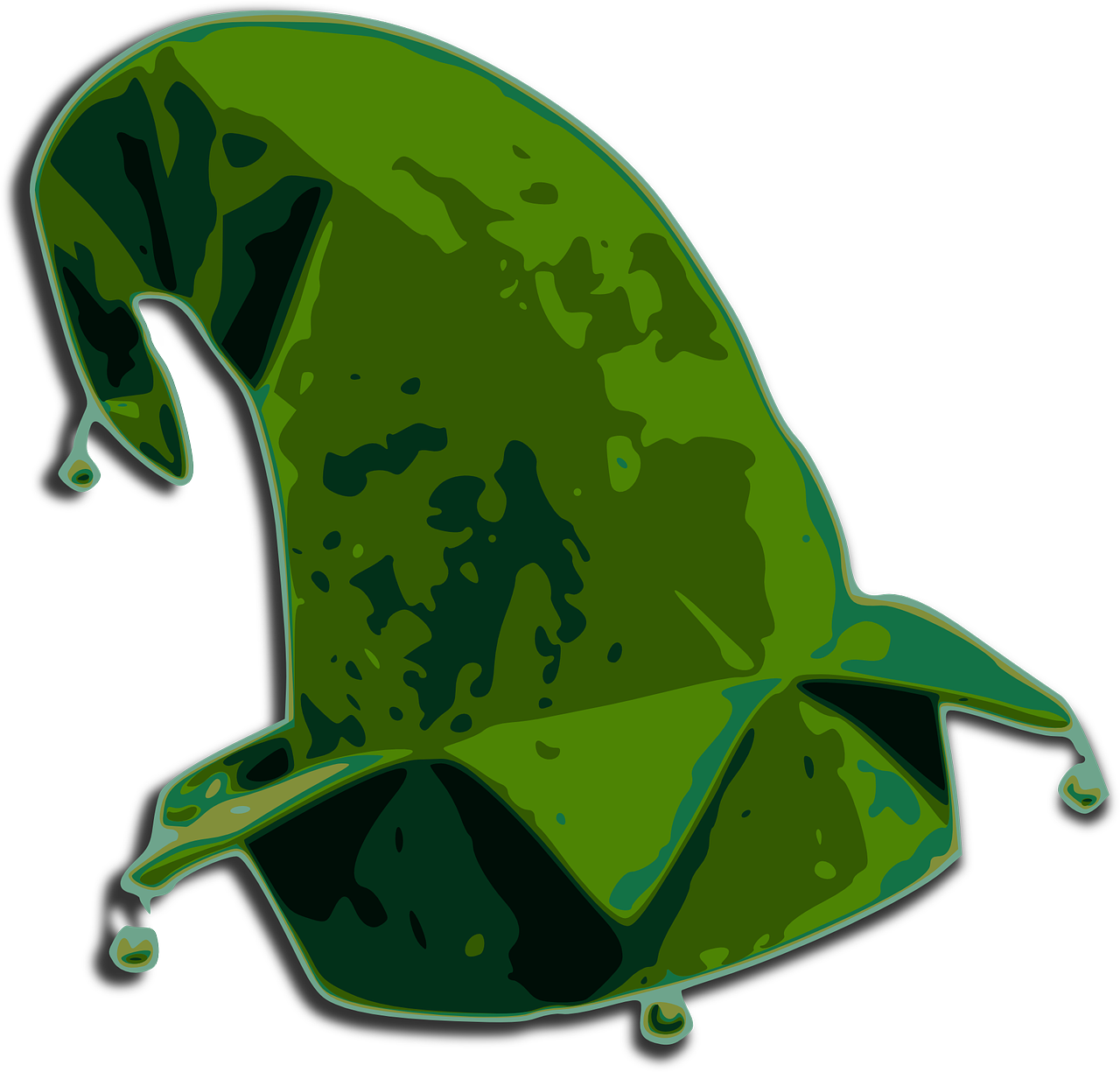 Green Elf Hat Illustration PNG Image