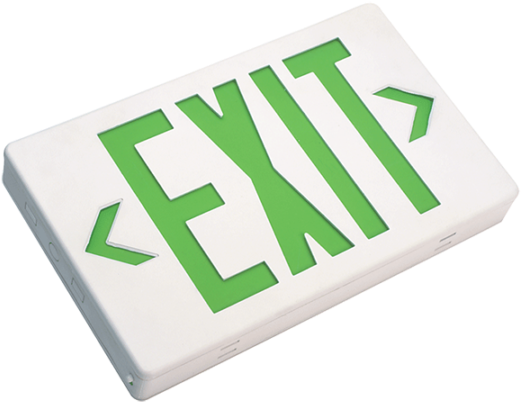 Green Exit Sign Illuminated PNG Image