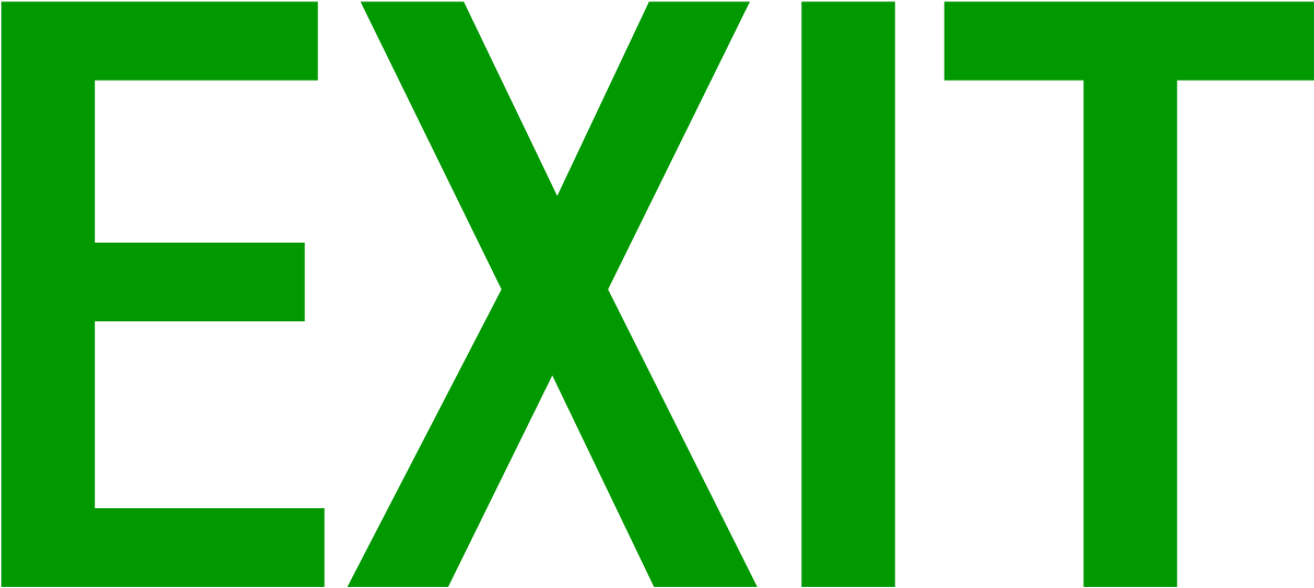 Green Exit Sign_ Vector Graphic PNG Image