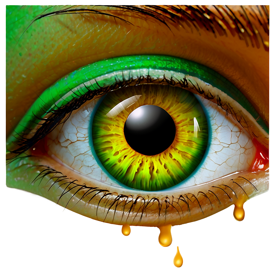 Green Eye With Tears Png 62 PNG Image