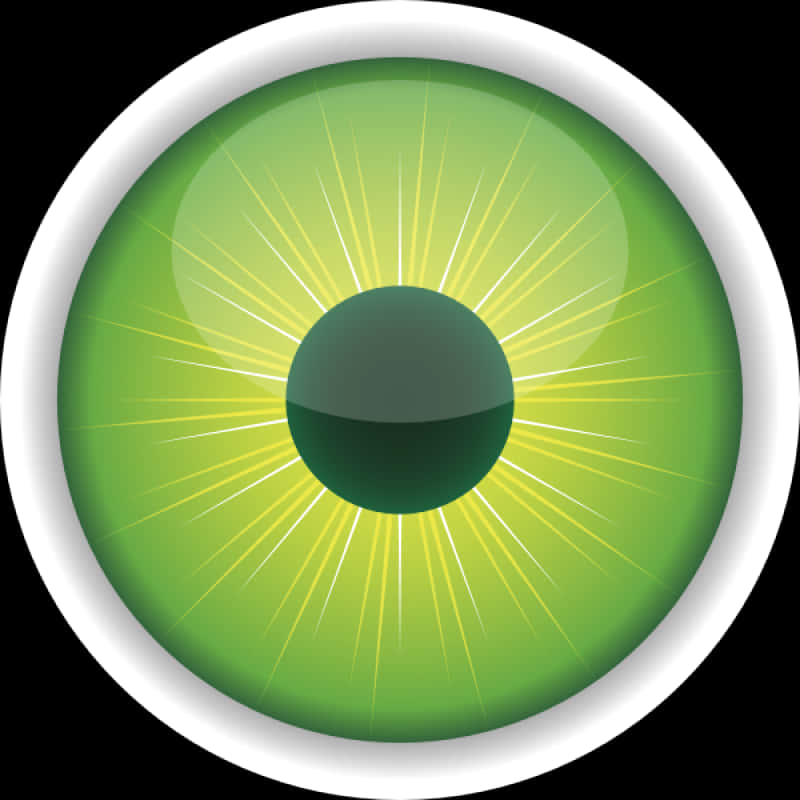 Green Eyeball Illustration PNG Image