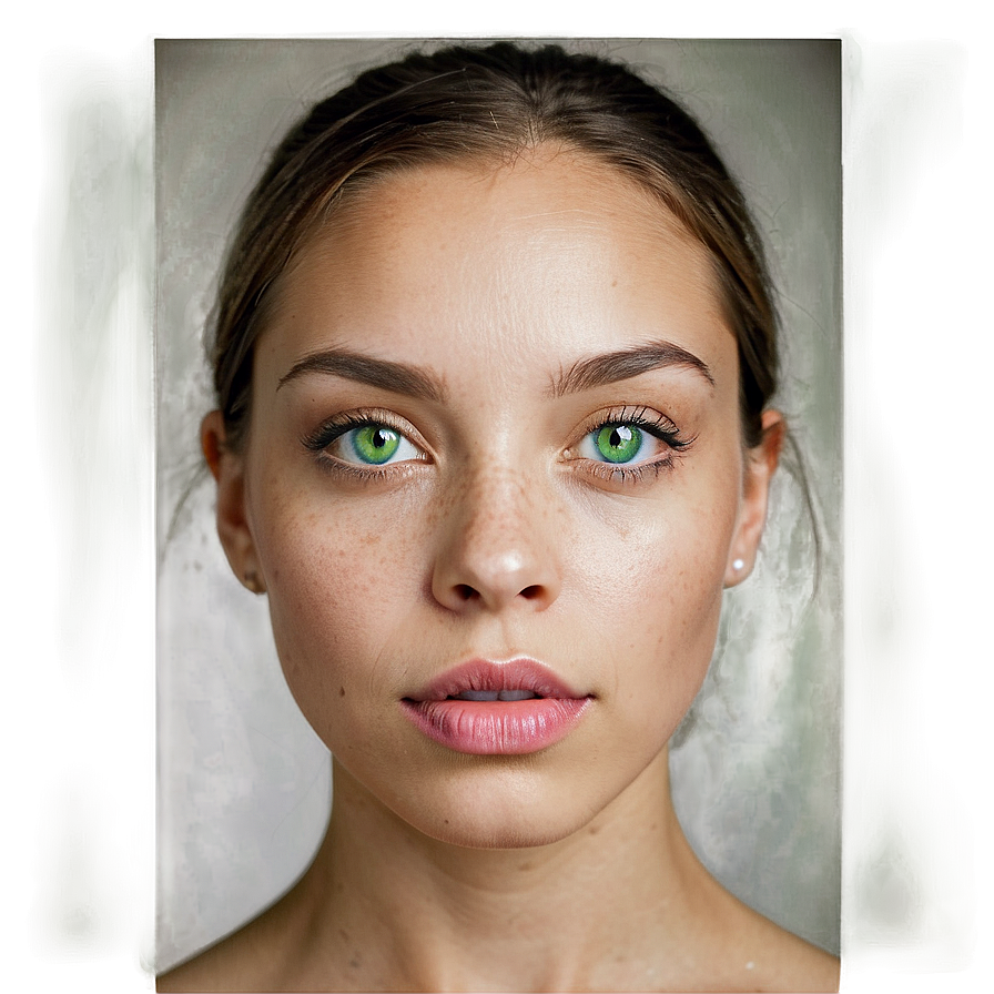 Green Eyed Beauty Portrait Png Uqx PNG Image