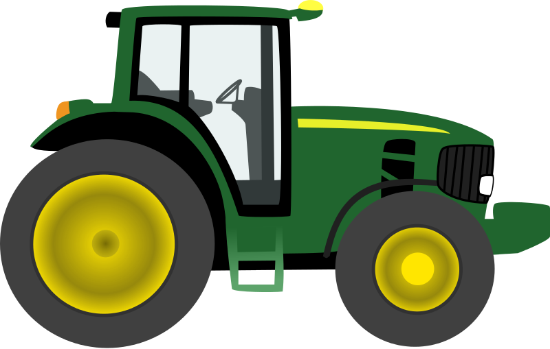 Green Farm Tractor Illustration PNG Image