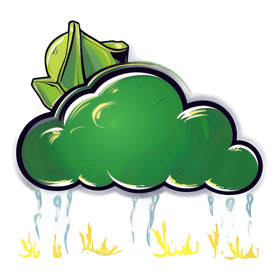 Green Fart Cloud Graphic Png 76 PNG Image