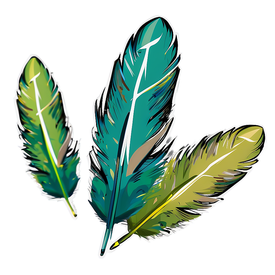 Green Feather Quill Pen Png 05062024 PNG Image