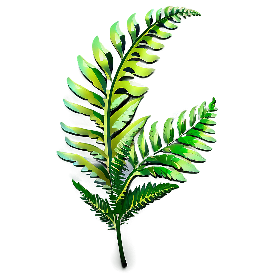 Green Fern Leaf Graphic Png Gbi PNG Image