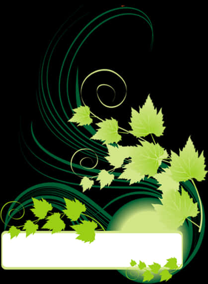 Green_ Floral_ Design_ Banner PNG Image