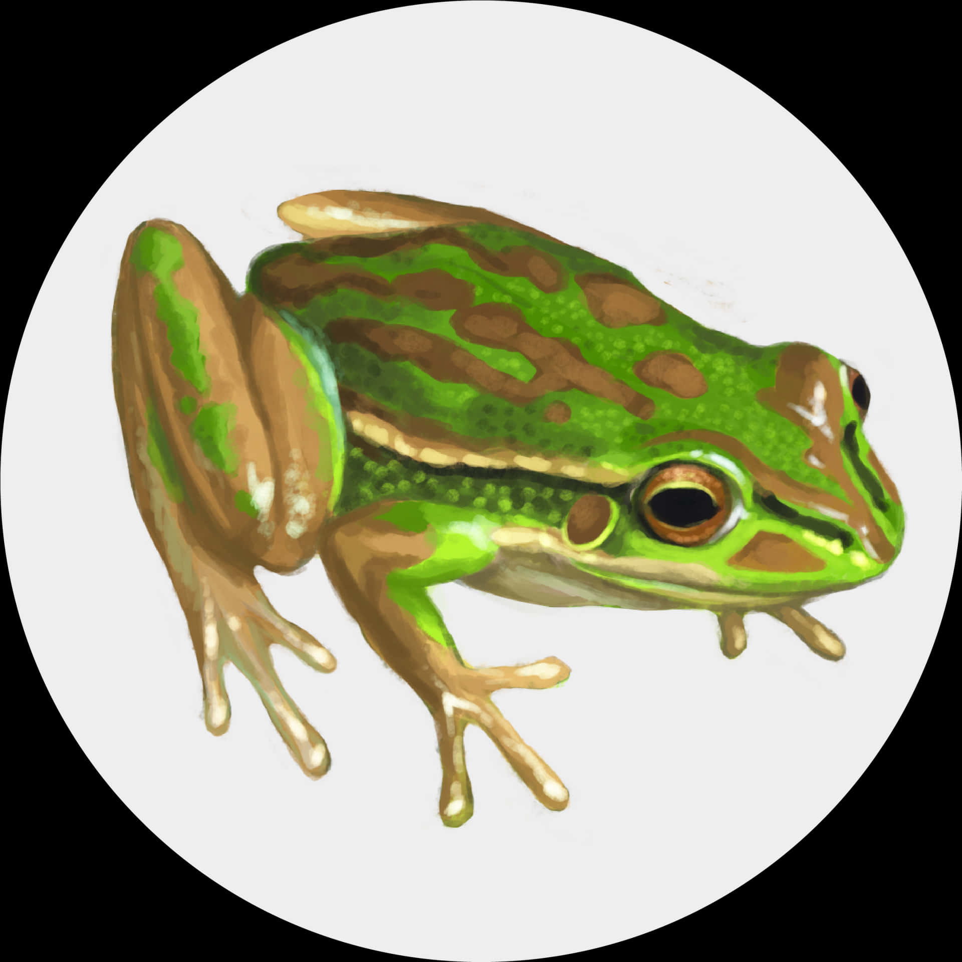 Green Frog Illustration.jpg PNG Image