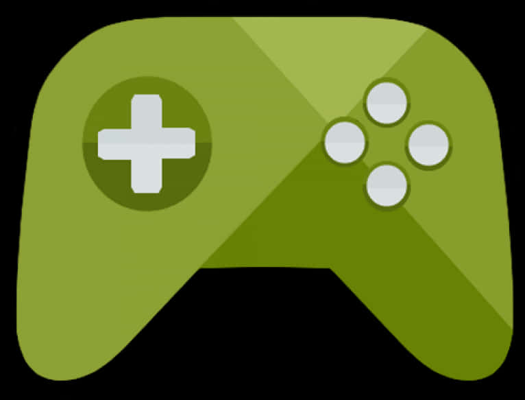 Green Game Controller Icon PNG Image