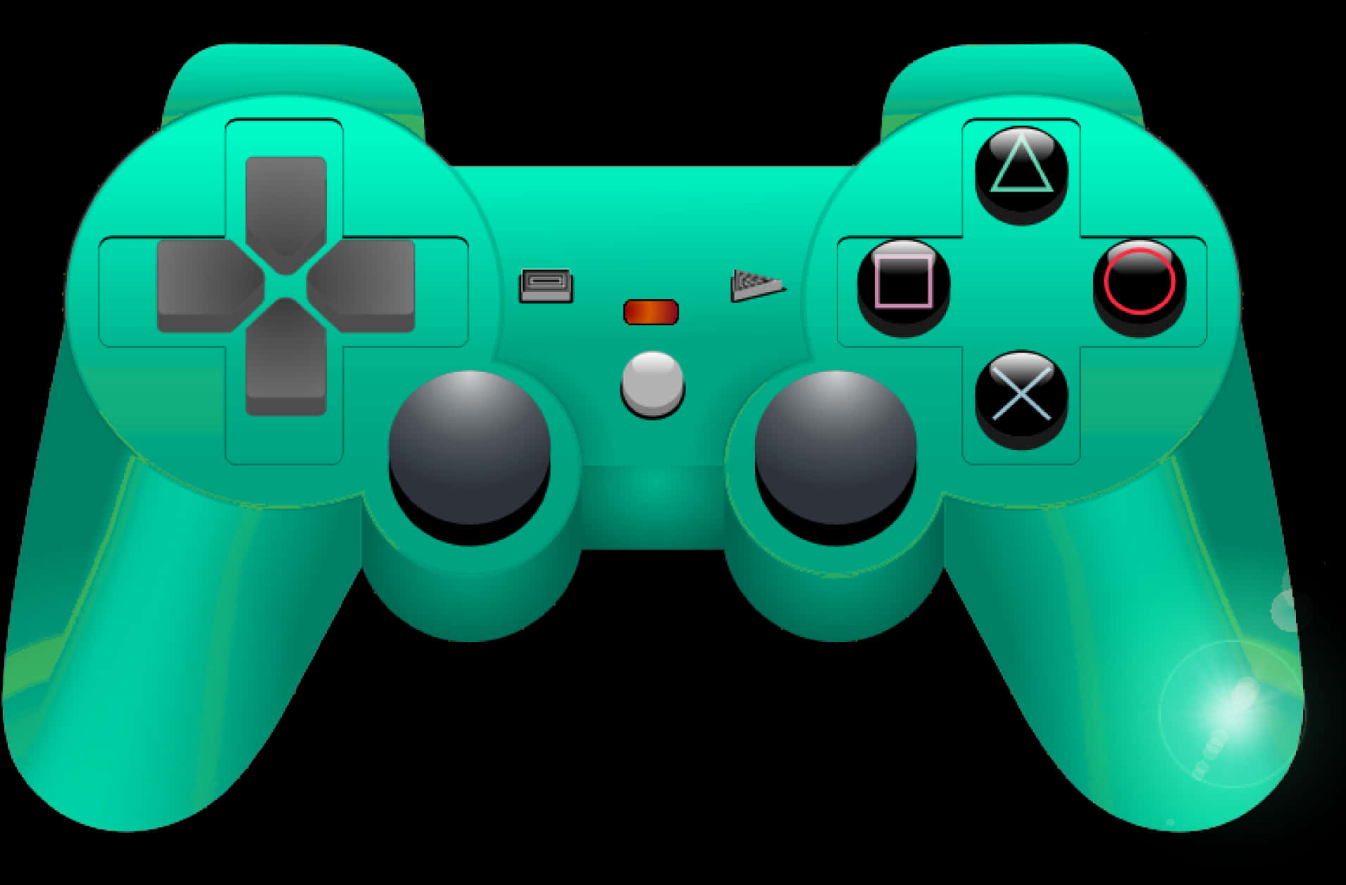 Green Game Controller Illustration PNG Image