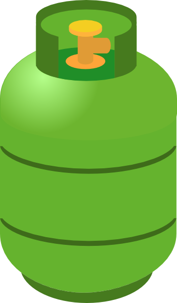 Green Gas Cylinder Vector Illustration PNG Image