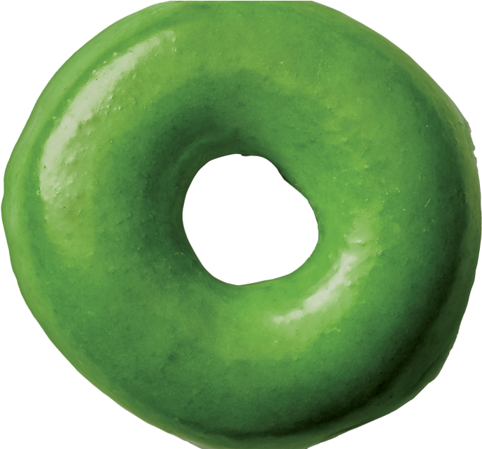 Green Glazed Doughnut.png PNG Image