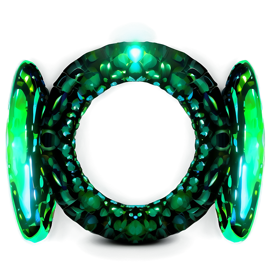 Green Glow D PNG Image