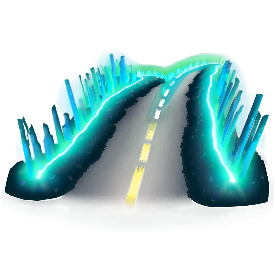 Green Glow Path Png Lja PNG Image