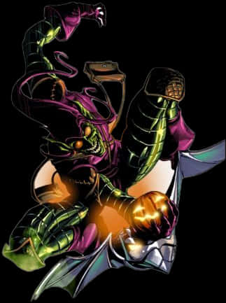 Green Goblin Comic Artwork PNG Image