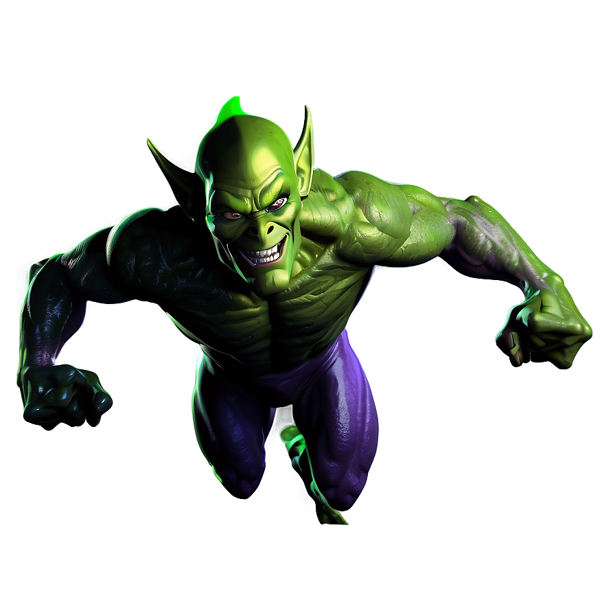 Green Goblin Comic Style Png Joc33 PNG Image