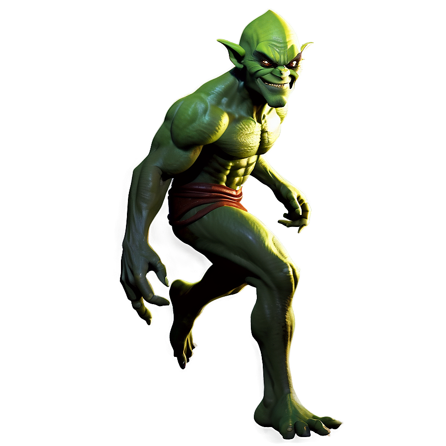 Green Goblin Creature Png Hnd PNG Image