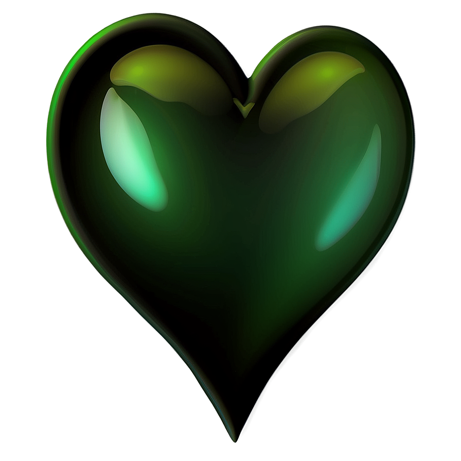 Green Gradient Heart Icon Png Lls PNG Image