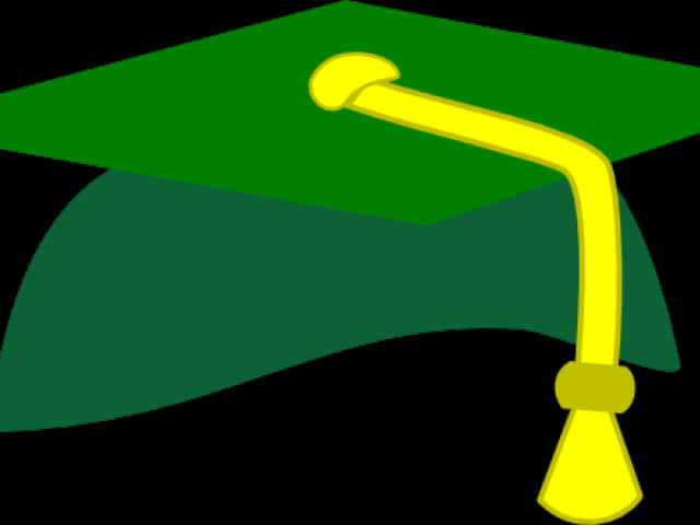 Green Graduation Cap Clipart PNG Image