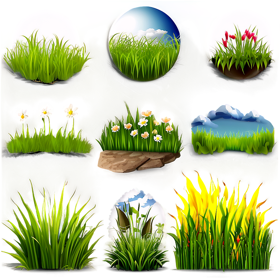 Green Grass Border Png Rut87 PNG Image