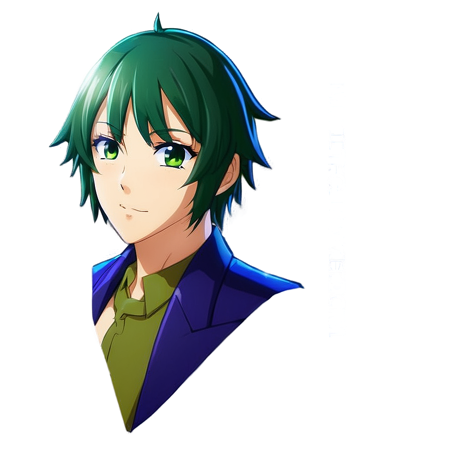 Green Hair Anime Character Png 06282024 PNG Image