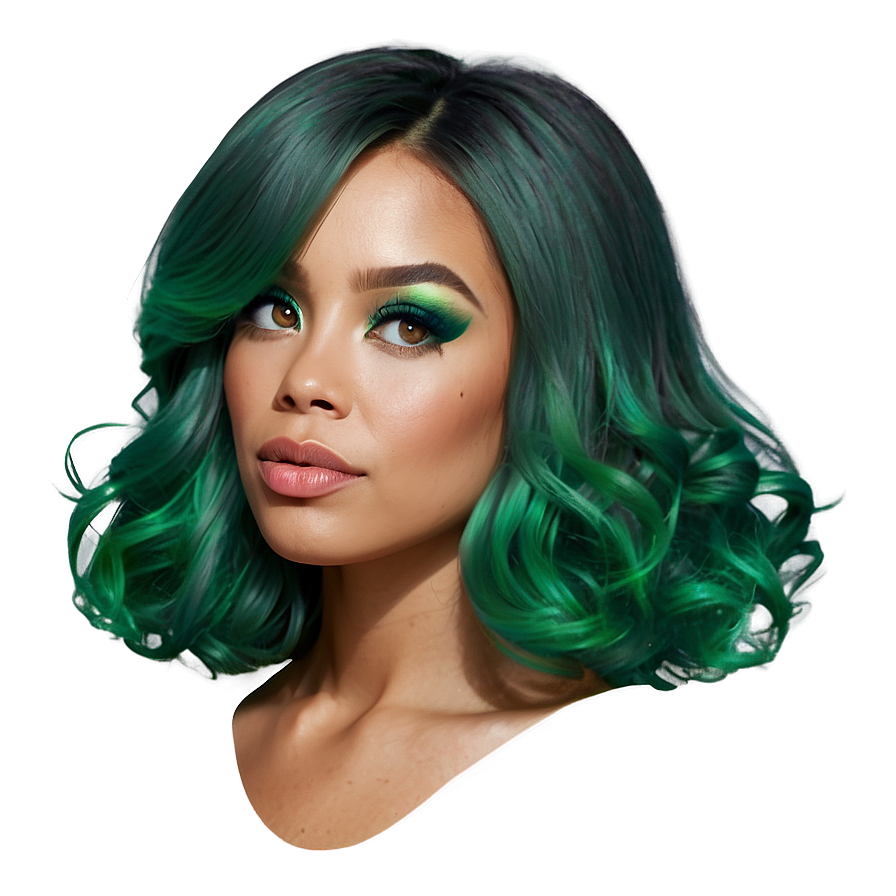 Green Hair Cartoon Classic Png Oto66 PNG Image