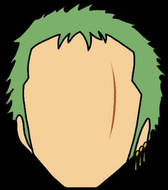 Green Haired_ Anime_ Character_ Vector PNG Image