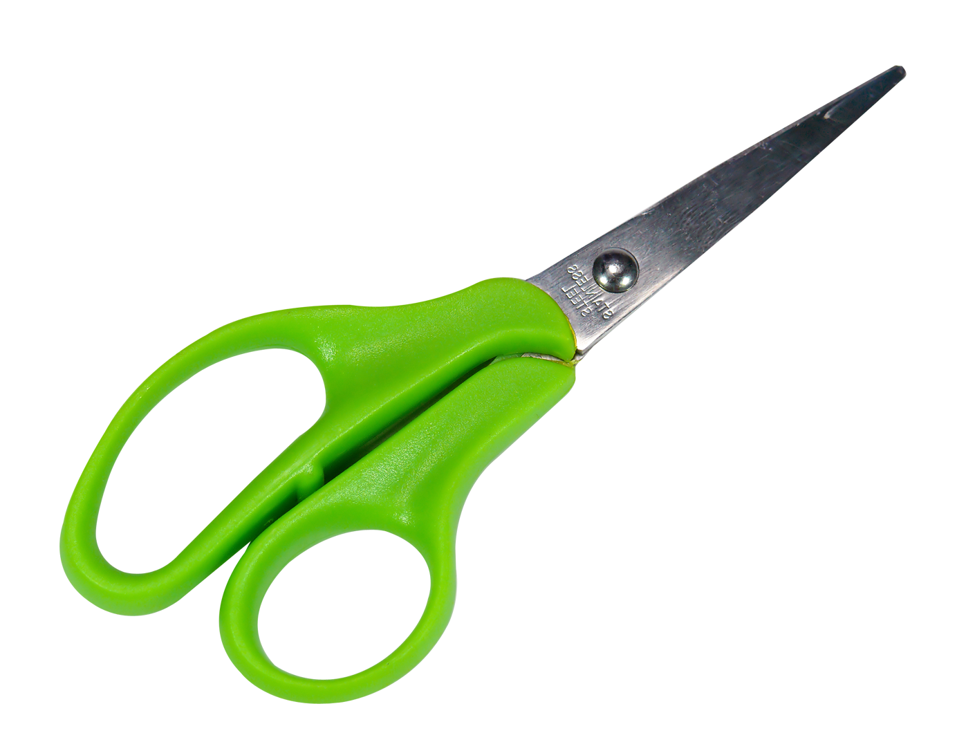 Green Handled Scissors PNG Image