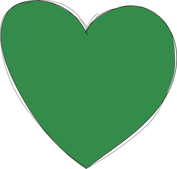 Green Heart Shape PNG Image