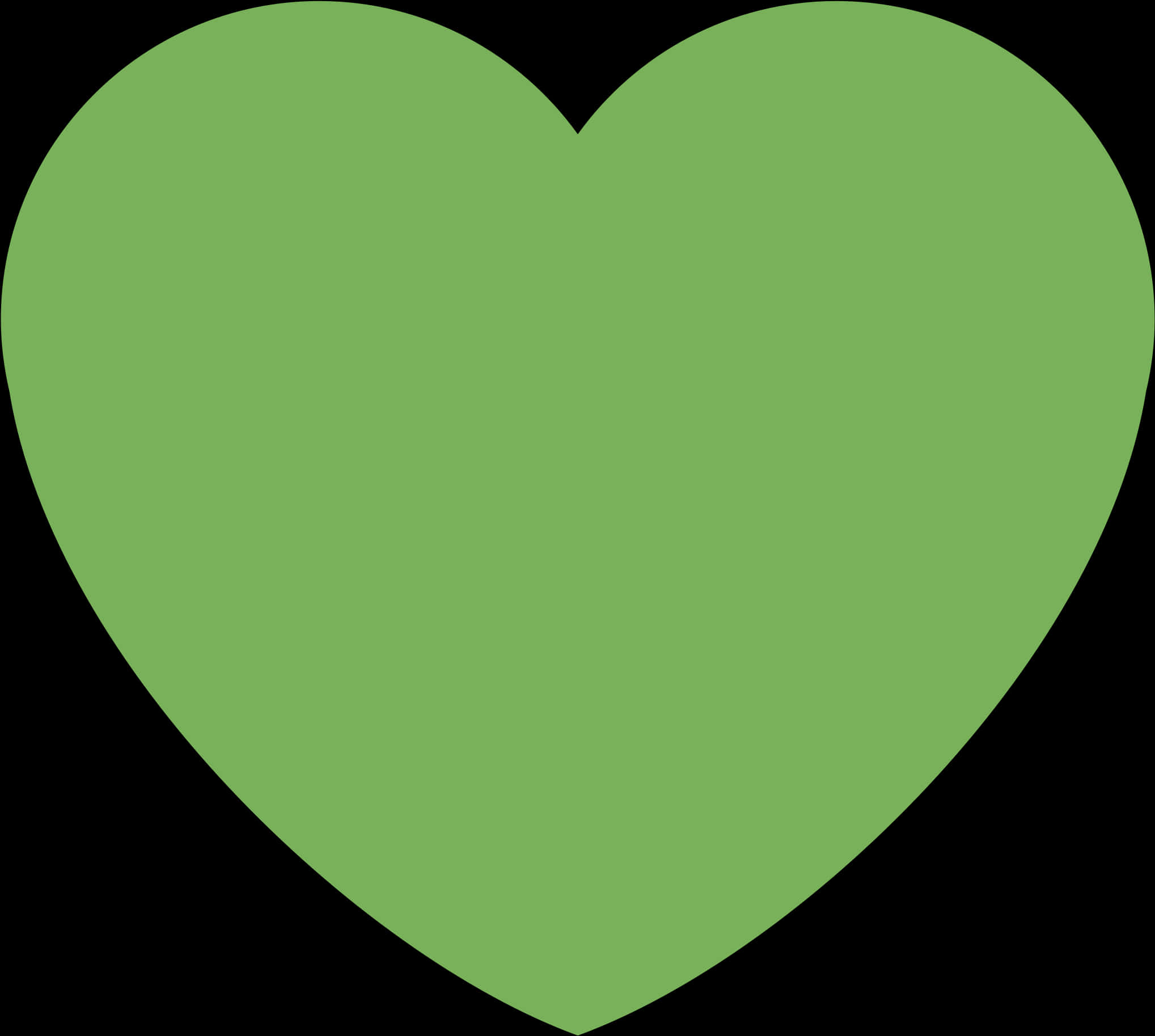 Green Heart Transparent Background PNG Image