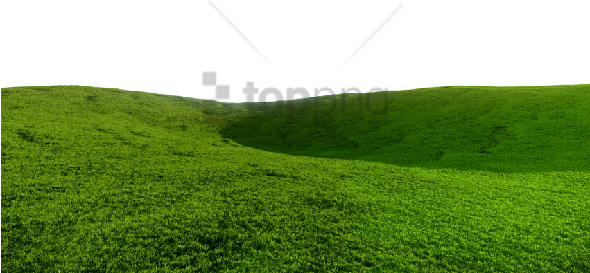 Green Hills Grassland Sky PNG Image