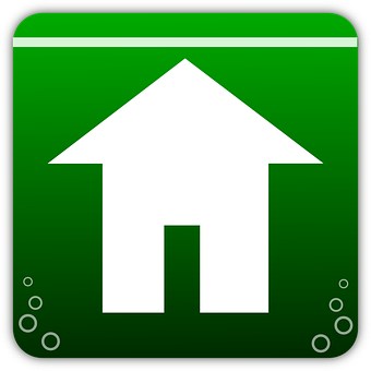 Green Home Icon PNG Image