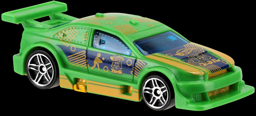 Green Hot Wheels Sports Car PNG Image