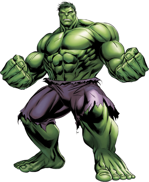 Green Hulk Figure Illustration.png PNG Image