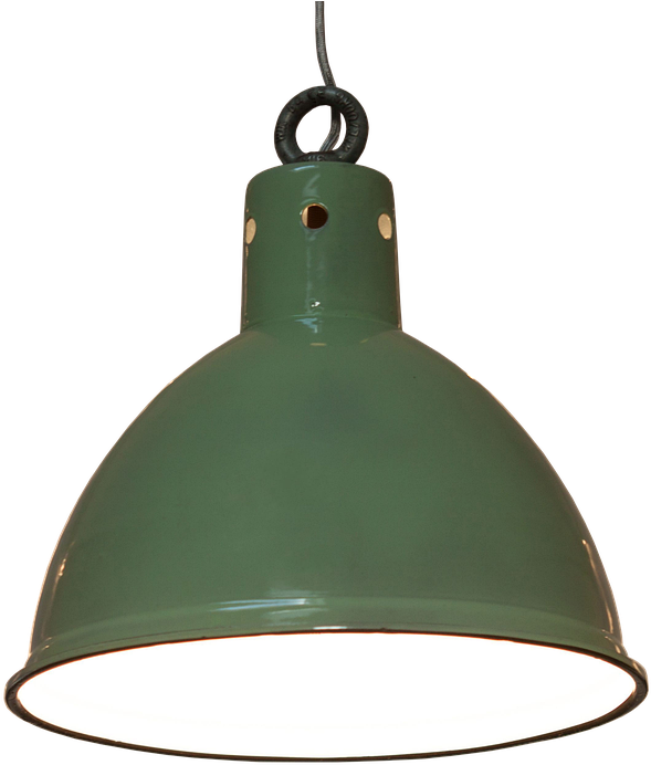 Green Industrial Pendant Light PNG Image