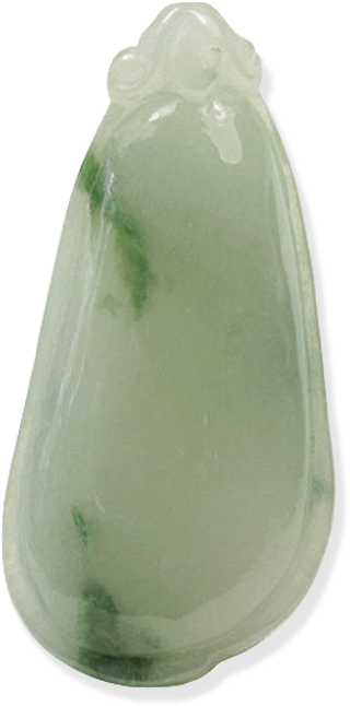 Green Jade Carving Pendant PNG Image