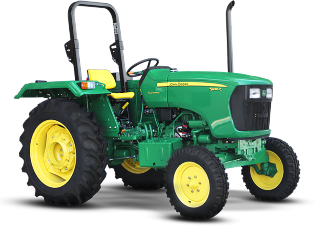 Green John Deere5075 E Tractor PNG Image