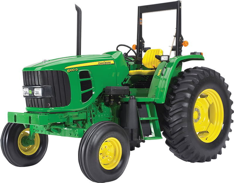 Green John Deere6100 D Tractor PNG Image