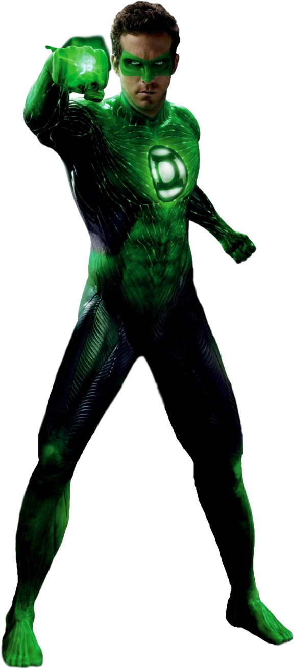 Green Lantern Pose PNG Image