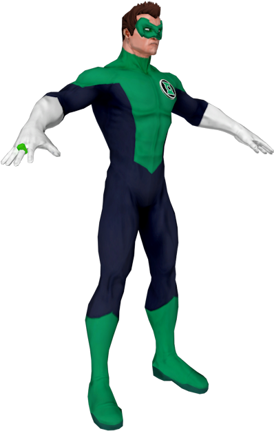 Green Lantern3 D Model Pose PNG Image