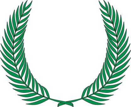 Green Laurel Wreath Graphic PNG Image